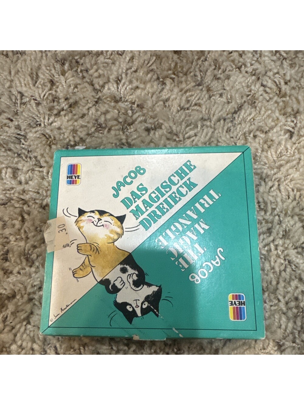 vintage 1985 Heye puzzle or game titled "Jacob - Das magische Dreieck"
